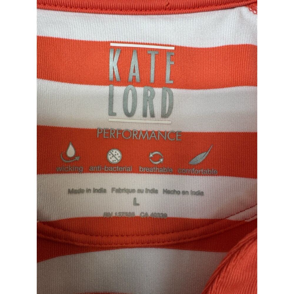 Kate Lord Golf Tennis Pickleball Bold Stripes Orange Yellow Blue Large - Picture 2 of 5